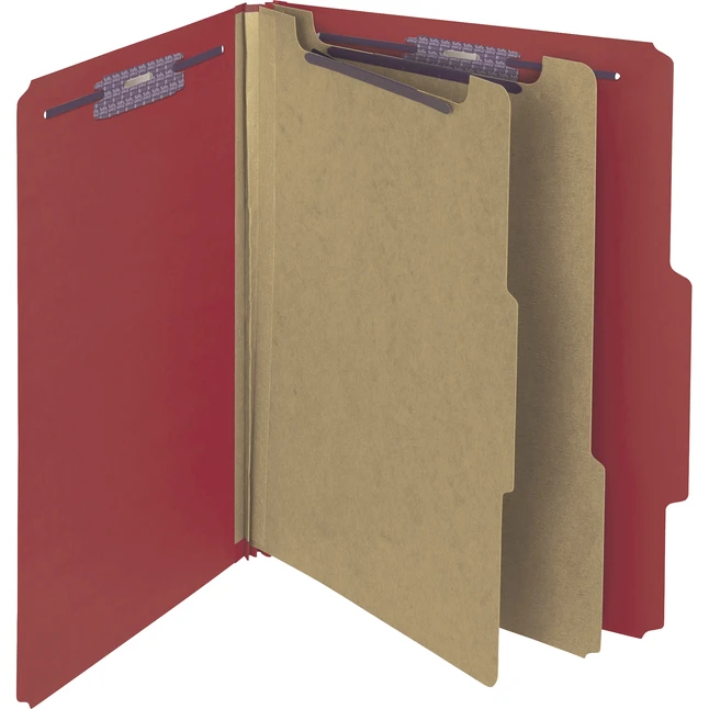 Smead SafeSHIELD PressGuard Classification Folders With Fasteners, Letter Size, Bright Red, Pack Of 10 3 Smead SafeSHIELD PressGuard Classification Folders With Fasteners, Letter Size, Bright Red, Pack Of 10