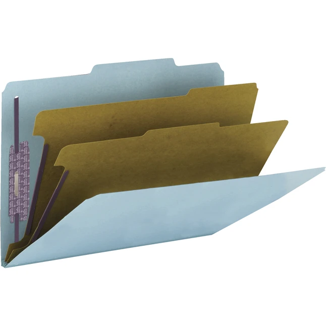 Smead SafeSHIELD PressGuard Classification Folders With Fasteners, Legal Size, Blue, Pack Of 10 3 Smead SafeSHIELD PressGuard Classification Folders With Fasteners, Legal Size, Blue, Pack Of 10