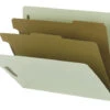 Smead Pressboard Recycled Classification Folder, Letter Size, Gray/Green, Pack Of 10 -Office Product Shop 1377745 SPR ecommfullsize