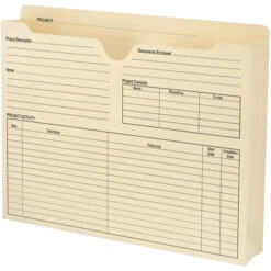 Smead Project File Jacket, Letter Size, 2 Inch Expansion, Manila, Pack Of 50