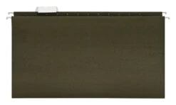 Business Source Recycled Hanging File Folders, Legal, 1/5 Cut Tabs, Green, Pack Of 25