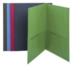 Business Source 2-Pocket Folder, 100 Sheet Capacity, Assorted Colors, Pack Of 25