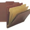 Nature Saver Pressboard Classification Folder, Letter Size, 3 Inch Expansion, 3 Dividers, Red, Pack Of 10 -Office Product Shop 1382708 SPR ecommfullsize