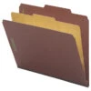 Nature Saver Pressboard Classification Folder, Letter Size, 2 Inch Expansion, 1 Divider, Red, Pack Of 10 -Office Product Shop 1383062 SPR ecommfullsize