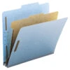 Smead Pressboard Classification Folder, Letter Size, 1 Divider, Light Blue, Pack Of 10 -Office Product Shop 1406564 SPR ecommfullsize