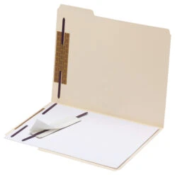 Smead SafeShield Self-Adhesive Coated Fastener, 2 Inch, Purple, Pack Of 50