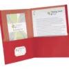 Oxford Earthwise Recycled 2-Pocket Folder, Red, Pack Of 25