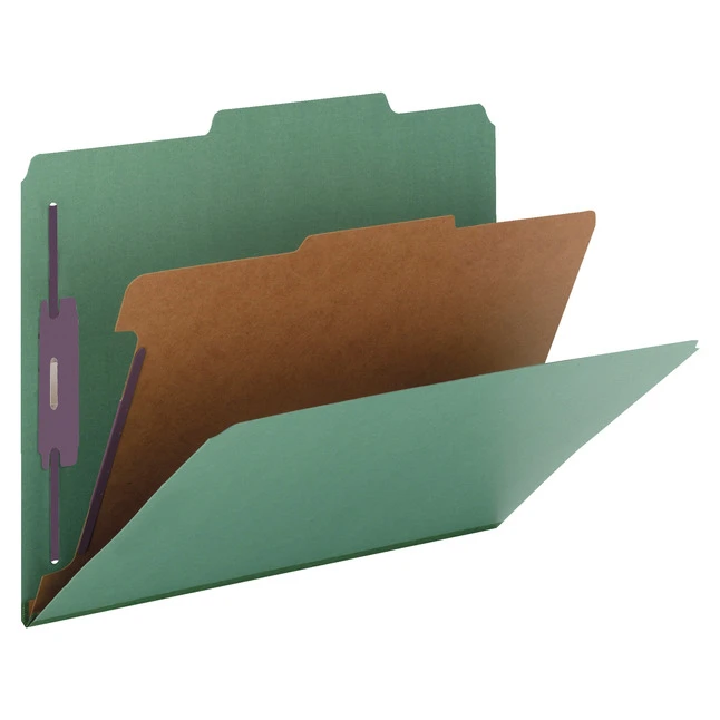 Nature Saver Classification Folders, Legal Size, 2/5 Cut, 1 Divider, Green, Pack Of 10 3 Nature Saver Classification Folders, Legal Size, 2/5 Cut, 1 Divider, Green, Pack Of 10