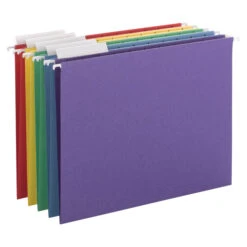 Smead Hanging File Folder, Legal Size, 1/3 Cut Tabs, Assorted Colors, Pack Of 25
