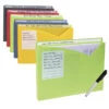 C-Line Write-On Poly File Jackets, Letter Size, Assorted Colors, Pack Of 25