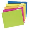Pendaflex Neon Glow Hanging File Folders, Letter Size, 1/5 Cut Tabs, Assorted Colors, Pack Of 25