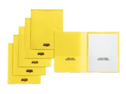School Smart Take Home Heavy-Duty Folder, Yellow, Pack Of 24