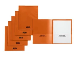 School Smart Take Home Heavy-Duty Folder, Orange, Pack Of 24