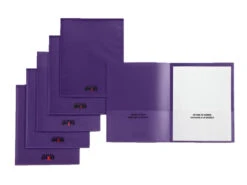 School Smart Take Home Heavy-Duty Folder, Purple, Pack Of 24
