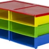 Storex 6 Slot Quick Stack Literature Organizer, Classroom Colors -Office Product Shop 1574190 ecommfullsize