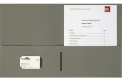 Business Source 2-Pocket Folder, 100 Sheet Capacity, Gray, Pack Of 25