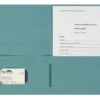 Business Source 2-Pocket Folder, 100 Sheet Capacity, Teal, Pack Of 25 -Office Product Shop 1586215 SPR ecommfullsize