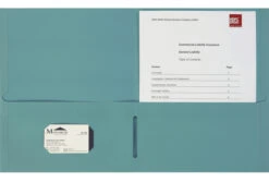 Business Source 2-Pocket Folder, 100 Sheet Capacity, Teal, Pack Of 25