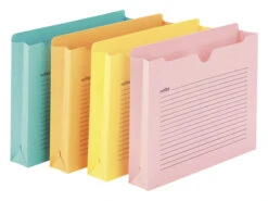 Smead Pre-Printed Notes File Jacket, Letter Size, 2 Inch Expansion, Assorted Colors, Pack Of 12