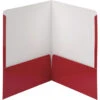 Smead High-Gloss 2-Pocket Folder, 50 Sheet Capacity, Red, Pack Of 25 -Office Product Shop 1591096 SPR ecommfullsize