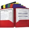 C-Line 2-Pocket Poly Folder, 3 Hole Punched, Assorted Colors, Set Of 36 -Office Product Shop 1597258 A ecommfullsize