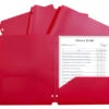 C-Line 2-Pocket Poly Folder, 3 Hole Punched, Red, Pack Of 25 -Office Product Shop 1597262 A ecommfullsize