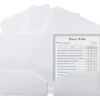 C-Line 2-Pocket Poly Folder, 3 Hole Punched, White, Pack Of 25 -Office Product Shop 1597265 A ecommfullsize