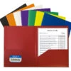 C-Line Poly 2-Pocket Portfolio Folder, Letter Size, Assorted Colors, Set Of 36 -Office Product Shop 1597267 A ecommfullsize