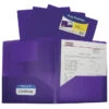 C-Line Poly 2-Pocket Portfolio Folder, Letter Size, Purple, Pack Of 25 -Office Product Shop 1597275 A ecommfullsize