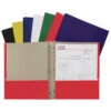 C-Line 2-Pocket Recycled Portfolio With Prongs, Assorted Colors, Set Of 100 2 C-Line 2-Pocket Recycled Portfolio With Prongs, Assorted Colors, Set Of 100 -Office Product Shop 1597286 A ecommfullsize