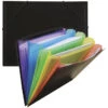 C-Line Expanding Rainbow Document Sorter, Letter Size, 1 Inch Expansion, Black/Multi-Color -Office Product Shop 1597294 SPR ecommfullsize