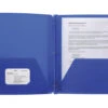 Business Source Poly 2-Pocket Folder With Fastener, Blue -Office Product Shop 1599511 SPR ecommfullsize