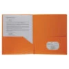 Business Source 2-Pocket Poly Portfolio, 30 Sheet Capacity, Orange -Office Product Shop 1599527 SPR ecommfullsize