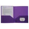 Business Source 2-Pocket Poly Portfolio, 30 Sheet Capacity, Purple -Office Product Shop 1599528 SPR ecommfullsize