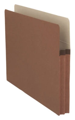 Business Source File Pocket, Letter Size, 1-3/4 Inch Expansion, Redrope, Pack Of 25