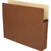 Business Source File Pocket, Letter Size, 3-1/2 Inch Expansion, Redrope, Pack Of 25