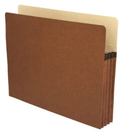 Business Source File Pocket, Letter Size, 3-1/2 Inch Expansion, Redrope, Pack Of 25