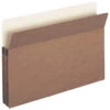 Business Source File Pocket, Legal Size, 1-3/4 Inch Expansion, Redrope, Pack Of 25