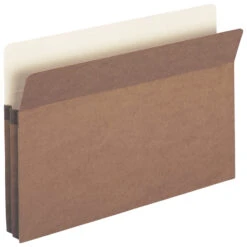 Business Source File Pocket, Legal Size, 1-3/4 Inch Expansion, Redrope, Pack Of 25