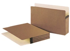 Business Source File Pocket, Legal Size, 3-1/2 Inch Expansion, Redrope, Pack Of 25