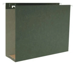 Business Source Hanging File Folders, Legal, 1/5 Cut Tabs, 3 Inch Expansion, Green, Pack Of 25