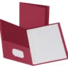 Business Source 2-Pocket Folder With Fastener, Red, Pack Of 25 -Office Product Shop 1600206 SPR ecommfullsize
