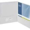 Business Source 2-Pocket Laminated Folder, 100 Sheet Capacity, White, Pack Of 25 -Office Product Shop 1600211 SPR ecommfullsize