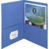 Business Source 2-Pocket Folder, 100 Sheet Capacity, Blue, Pack Of 25 -Office Product Shop 1600213 SPR ecommfullsize