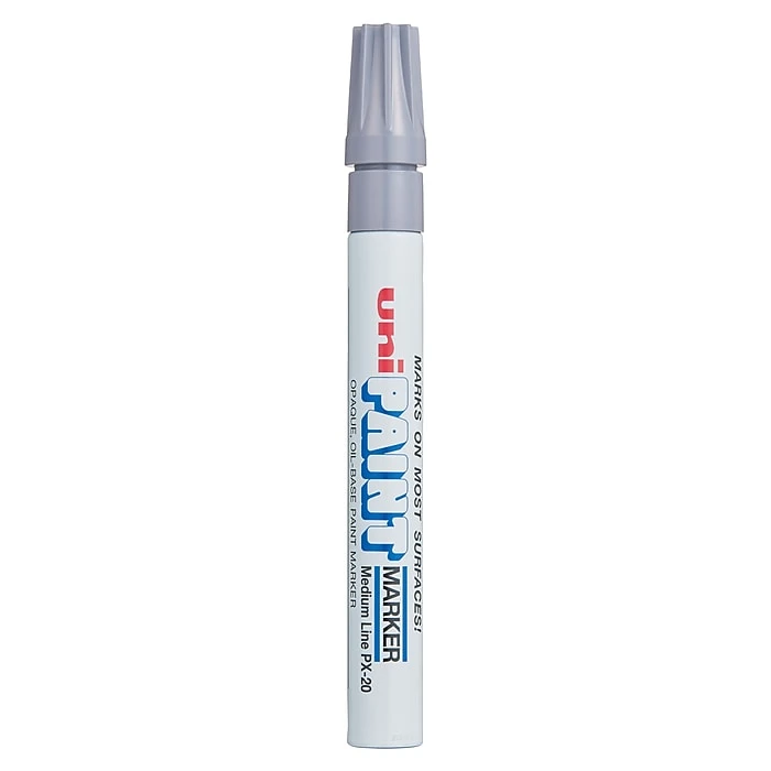Uni-ball Uni PAINT PX-20 Oil-Based Marker, Medium Tip, Silver Metallic (63614) 3 Uni-ball Uni PAINT PX-20 Oil-Based Marker, Medium Tip, Silver Metallic (63614)