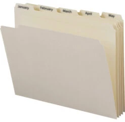 Smead Monthly Indexed File Folders, Letter Size, Jan-Dec, Manila, 1 Set
