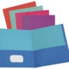 Oxford Twisted 2-Pocket Folder Without Fastener, Assorted Colors, Pack Of 50 -Office Product Shop 2007791 SPR ecommfullsize