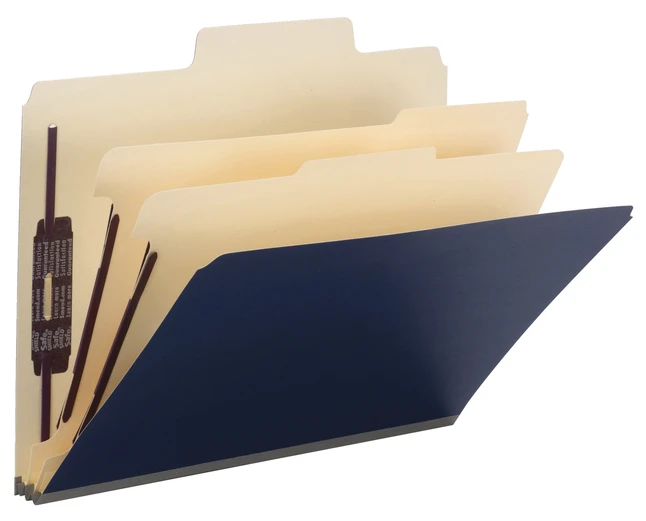 Smead SuperTab Classification Folder, Letter Size, 2/5 Cut Tabs, Dark Blue, Pack Of 10 3 Smead SuperTab Classification Folder, Letter Size, 2/5 Cut Tabs, Dark Blue, Pack Of 10