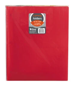 C-Line 2-Pocket Poly Portfolio With Prongs, Assorted Colors, Set Of 10