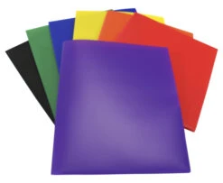 School Smart 2-Pocket Poly Folders, Assorted Colors, Set Of 36 -Office Product Shop 2019623 C ecommfullsize